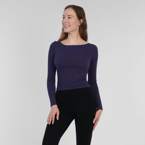 H&H Women's Boat Neck Rib Top