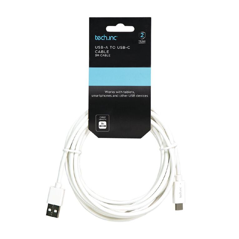 Tech.Inc USB-A to USB-C Cable - 3m, , hi-res