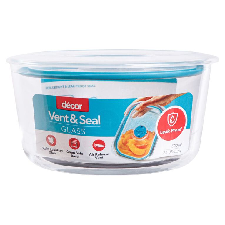 Decor Vent & Seal Glass Round Clear 500ml, , hi-res