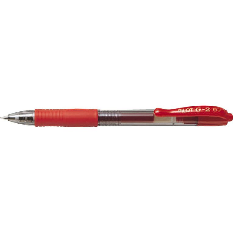Pilot G2 Retractable Fine 0.7mm Gel Pen Red Red, , hi-res