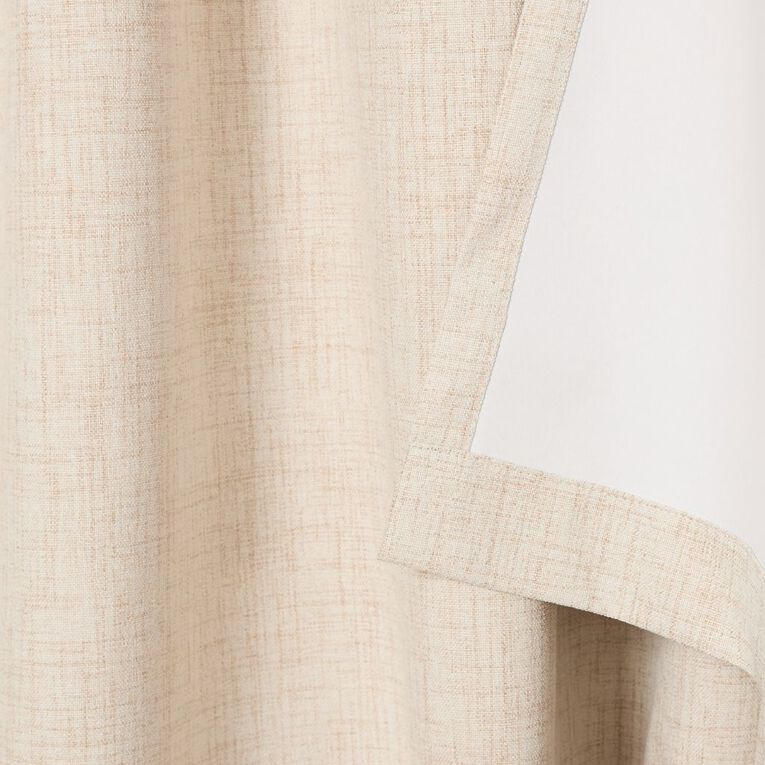 Living & Co Vienna Curtains Natural 150-230cm Wide/205cm Drop, Natural, hi-res