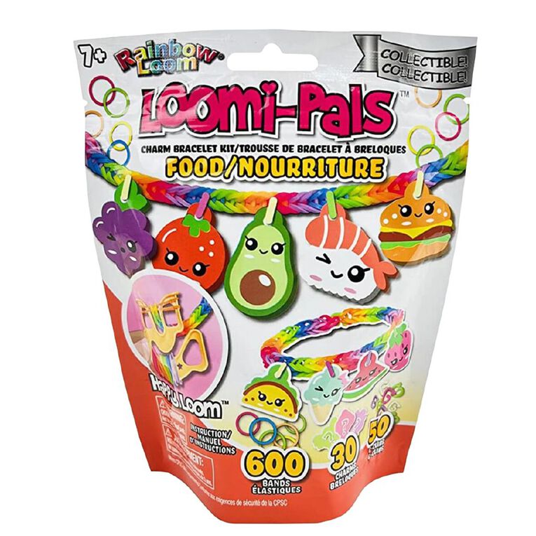 Rainbow Loom Loomi-Pals Charm Bracelet Kit Food Theme, , hi-res