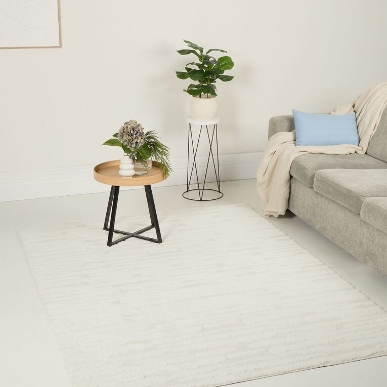 Living & Co Rug Boucle Cream 160cm x 230cm, , hi-res