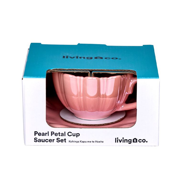 Living & Co Pearlised Petal Mug Pink, , hi-res
