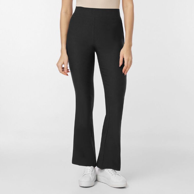 H&H Women's Bengaline Flare Pants, Black, hi-res