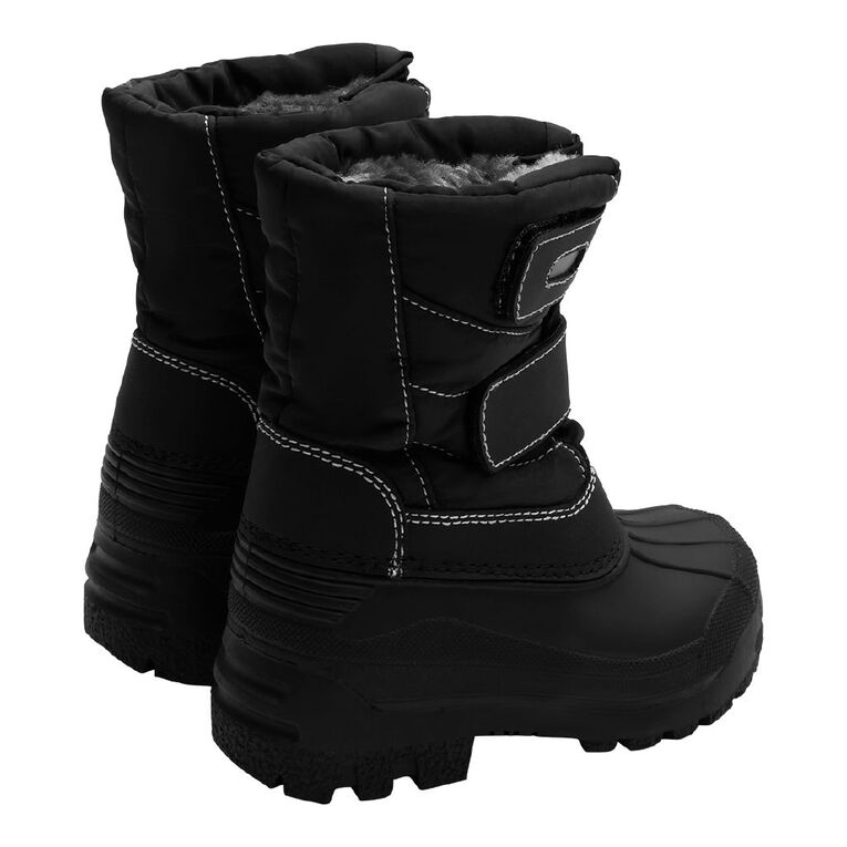 Active Intent Junior Kids' Snow Boots, Black, hi-res