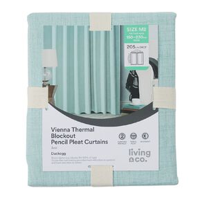 Living & Co Vienna Curtains Green 150-230cm Wide/205cm Drop