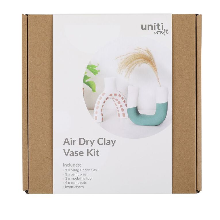 Uniti Air Dry Clay Vase Kit, , hi-res