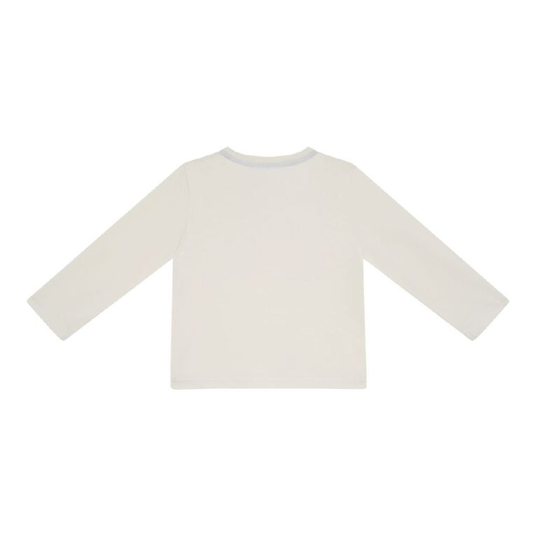 H&H Girls' Jersey Long Sleeve Pyjama Set, White, hi-res