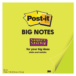 3M Post-It Note Big Green 279mm x 279mm Green Mid