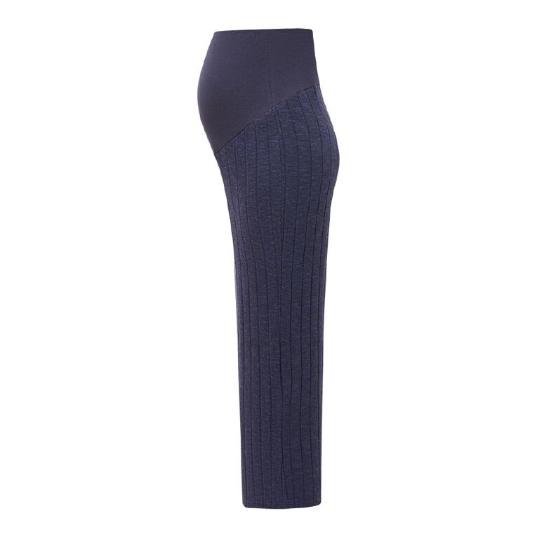 H&H Maternity Brushed Rib Pants, Navy, hi-res