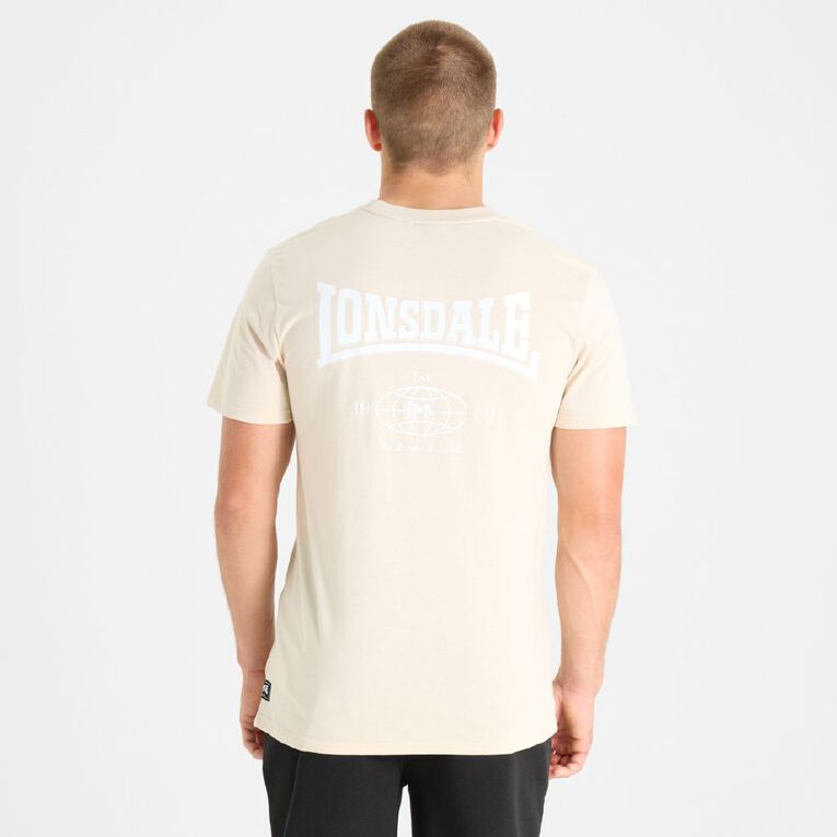 Lonsdale Men's Graphic Tee, Cream, hi-res