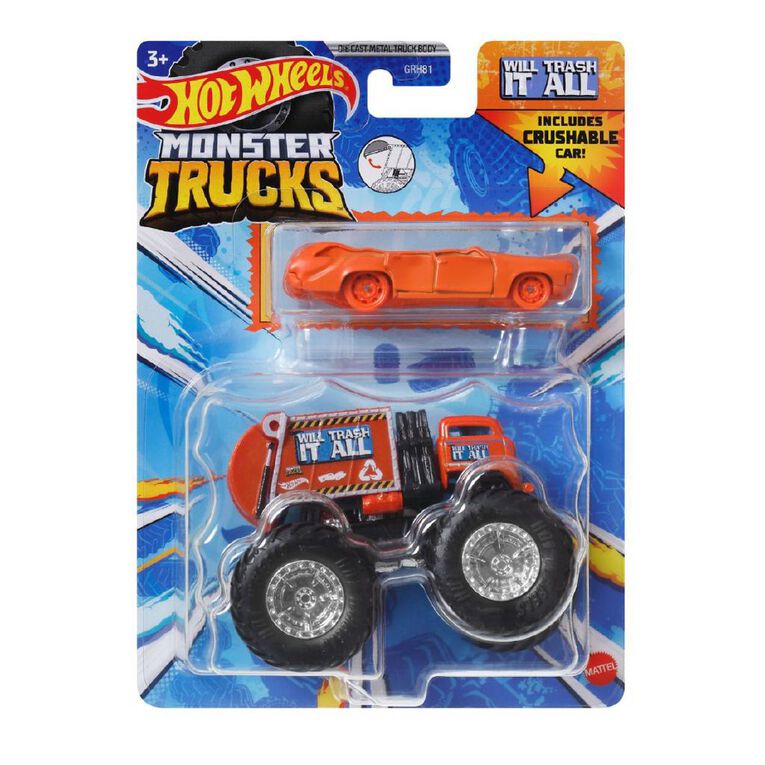 Hot Wheels Monster Truck 1:64 Scale Plus Promo Car, , hi-res