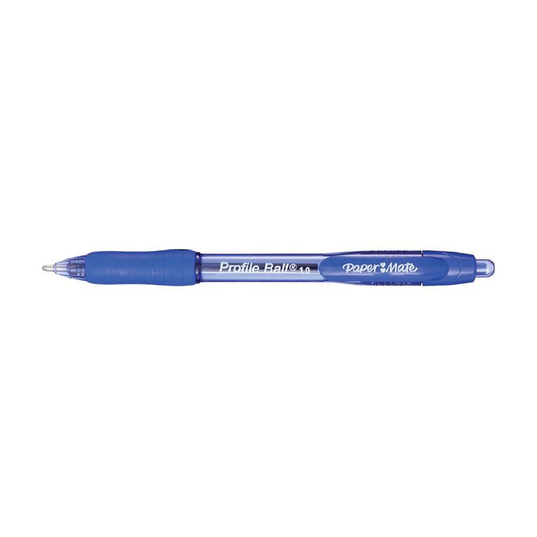 Paper Mate Profile Retractable Ball Pen 1.0mm Blue 2 Pack, , hi-res