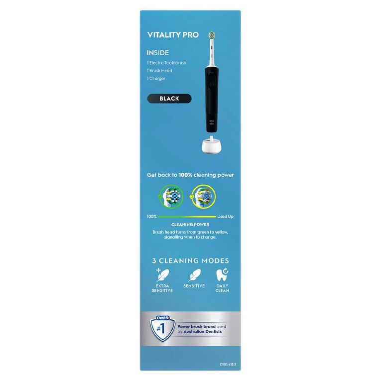 Oral-B Vitality Pro Deep Clean Electric Toothbrush Black, , hi-res