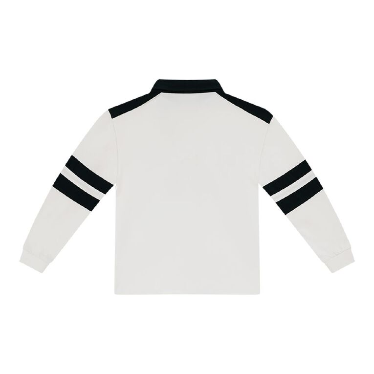 Young Original Long Sleeve Rugby Polo, Cream, hi-res
