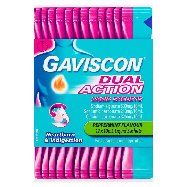 Gaviscon Dual Action Liquid Sachet 10ml, , hi-res