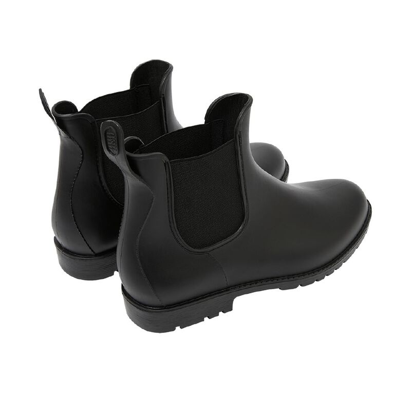 H&H Women's Essential Ankle Length Gumboots, Black, hi-res