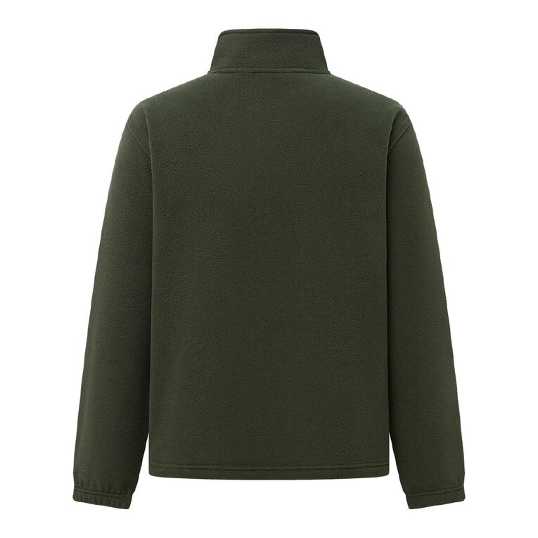 Back Country Men's 1/4 Zip Fleece Sweater, Green Dark, hi-res