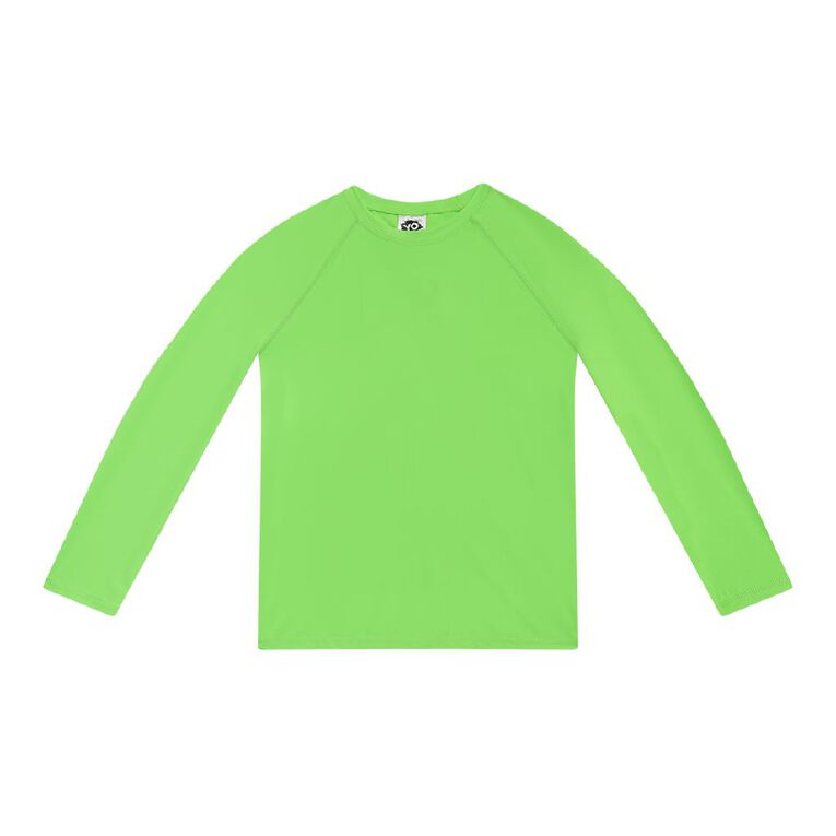 Young Original Long Sleeve Neon Rash Top, Green Light, hi-res