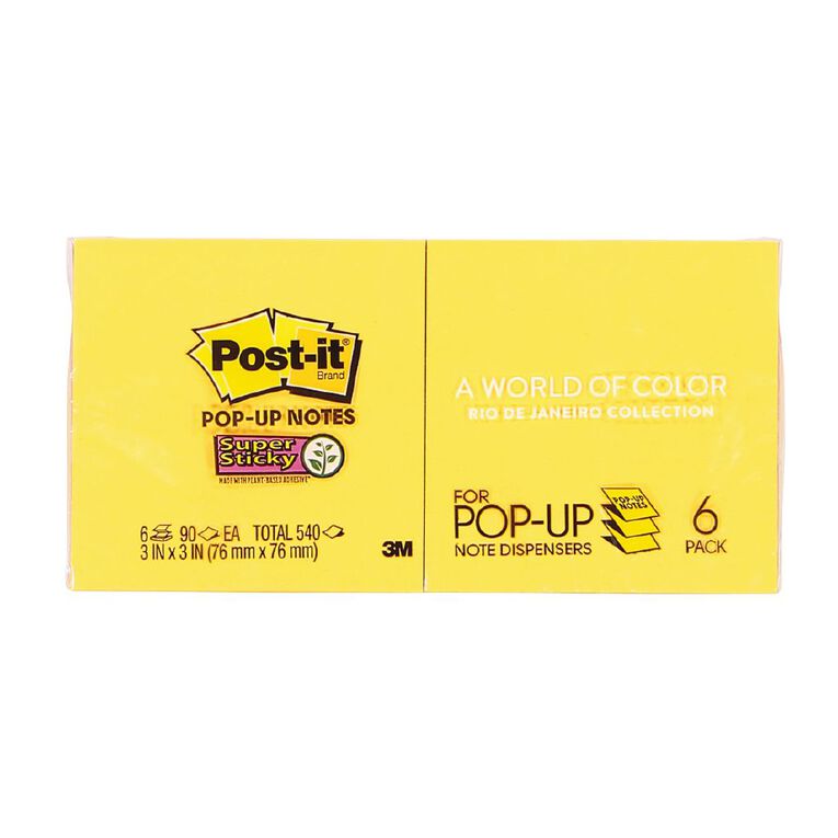 Post-It R330-6SSUC Super Sticky Pop-Up Notes, , hi-res