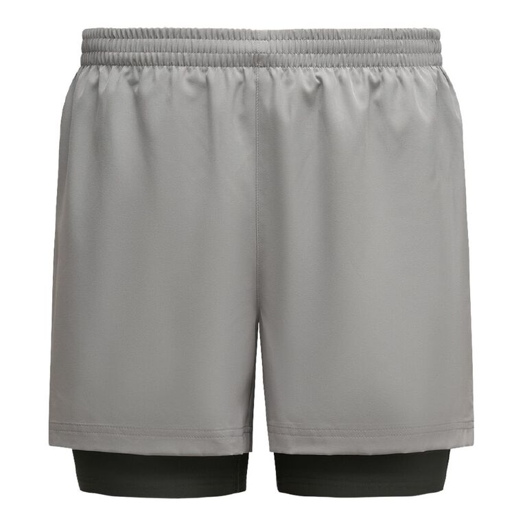 Active Intent Men's 5 Inch Lined Shorts, Grey Mid, hi-res