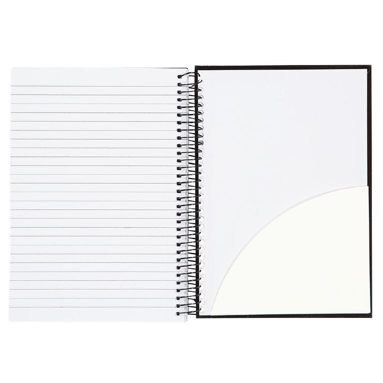 WS Notebook Wiro 200 Pages Hard Back Black A5, , hi-res