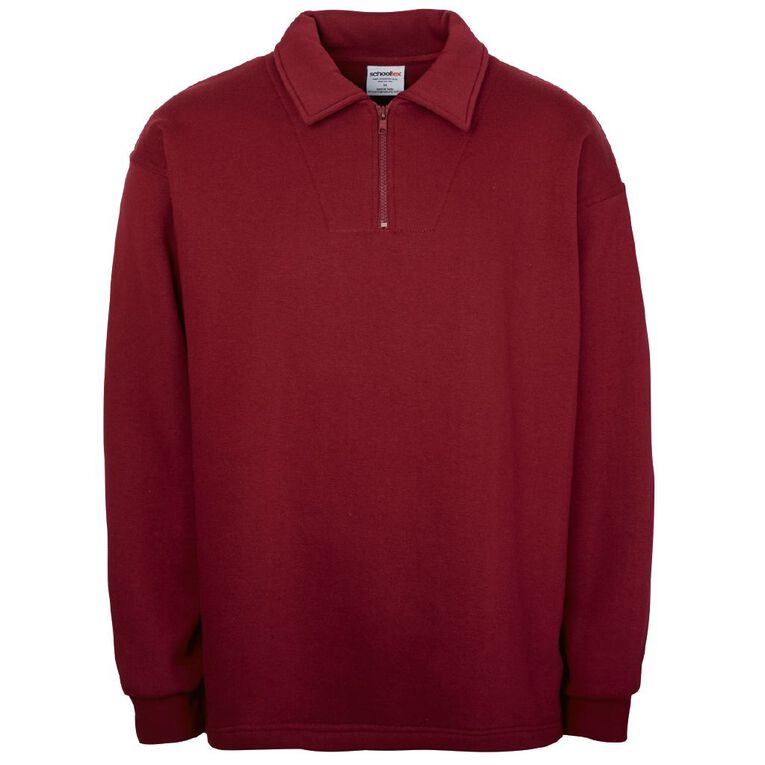 Schooltex Kids' Zip Fleece Tunic, Burgundy, hi-res