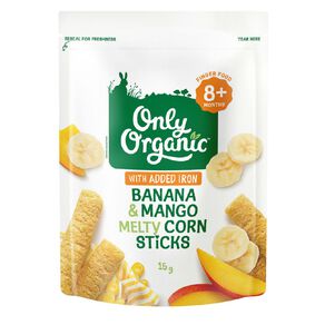 Only Organic Banana & Mango Melty Corn Sticks