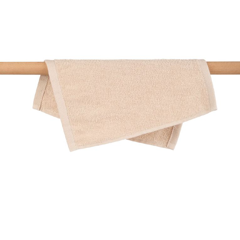 Living & Co Everyday Face Towel Sand 30cm x 30cm, , hi-res