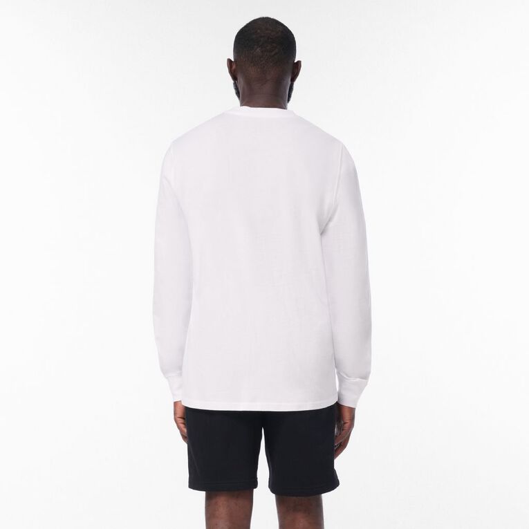 H&H Men's Long Sleeve Plain Tee, White, hi-res