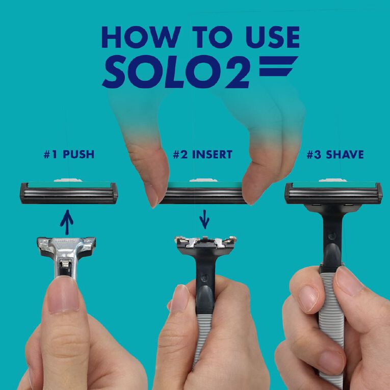 Gillette Solo Hybrid 1 Handle 20 Pack, , hi-res