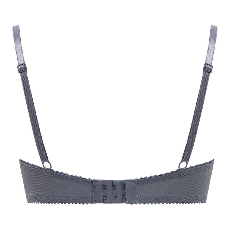 H&H Women's Ribbed Edge T-Shirt Bra, Grey Dark, hi-res
