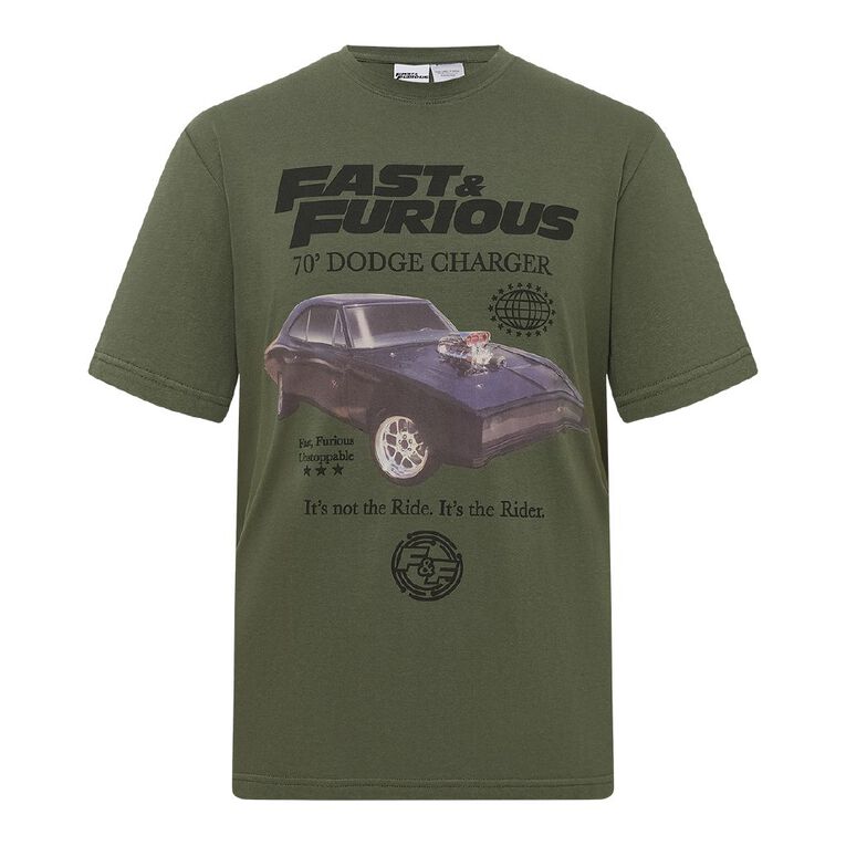 Fast & Furious Men's Tee, Green Dark, hi-res