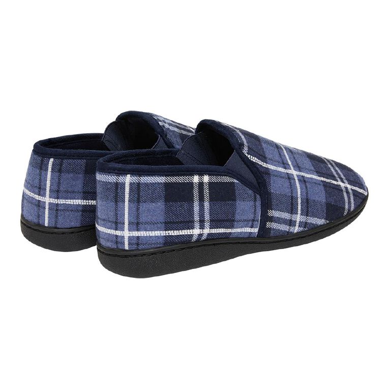 H&H Men's Charles Closed Back Slippers, Blue, hi-res