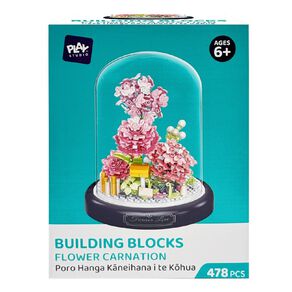 Play Studio Building Blocks Flower Carnation In Pot 408 Pieces