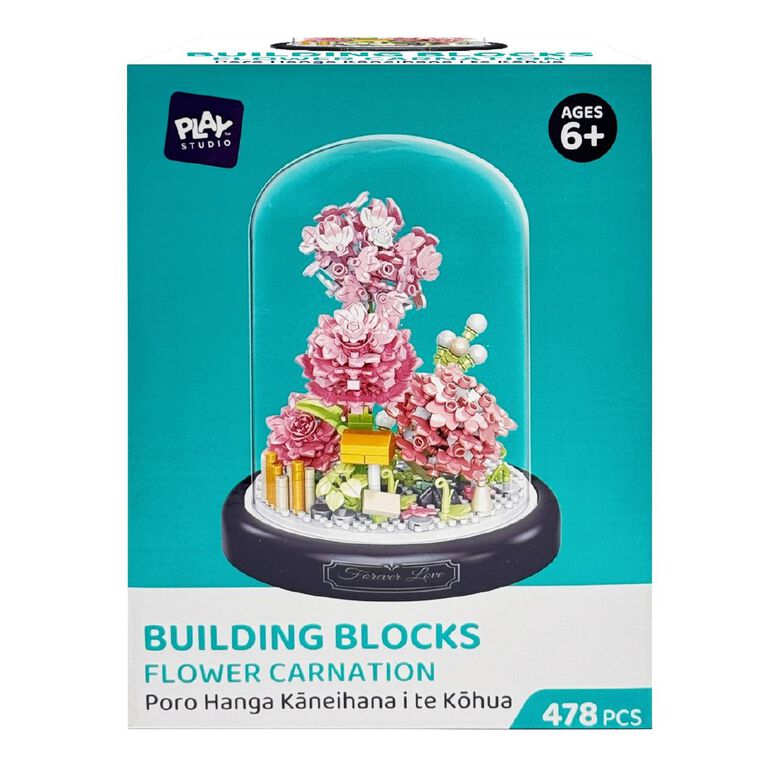 Play Studio Building Blocks Flower Carnation In Pot 408 Pieces, , hi-res