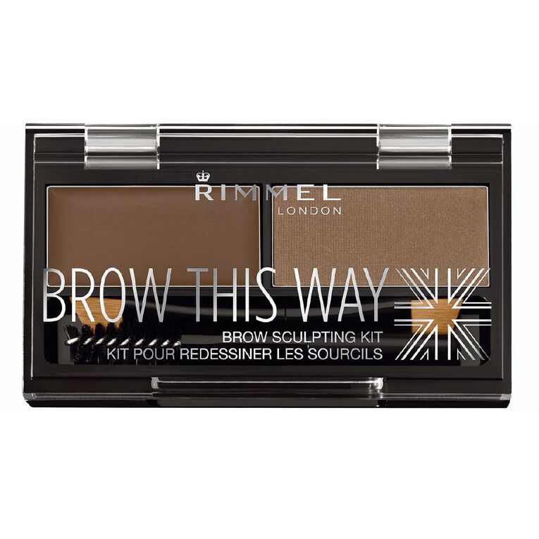 Rimmel Brow this Way Eyebrow Powder Kit Mid Brown, , hi-res