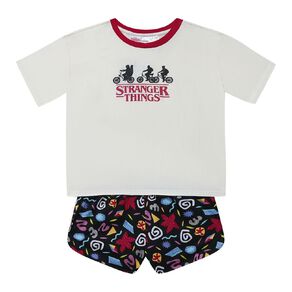 Stranger Things Girls' Tee and Short Pyjama Set