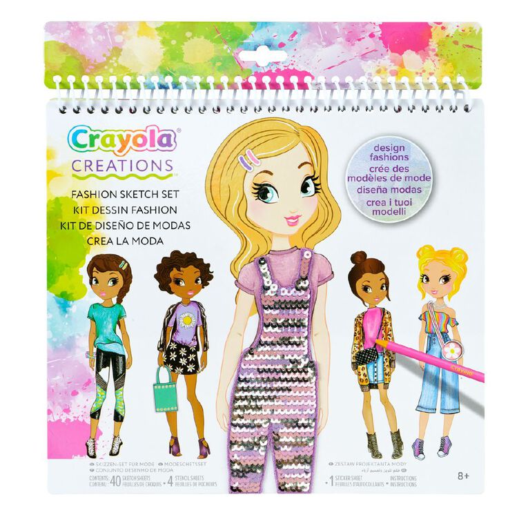 Crayola Creations I Love Fashion Sketch Set, , hi-res