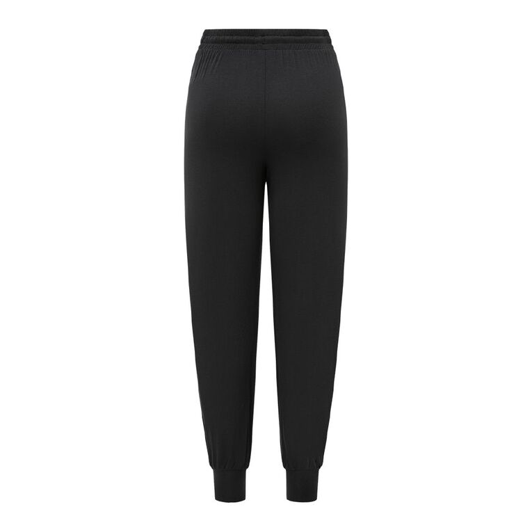 H&H Women's Slouch Knit Pyjama Pants, Black, hi-res