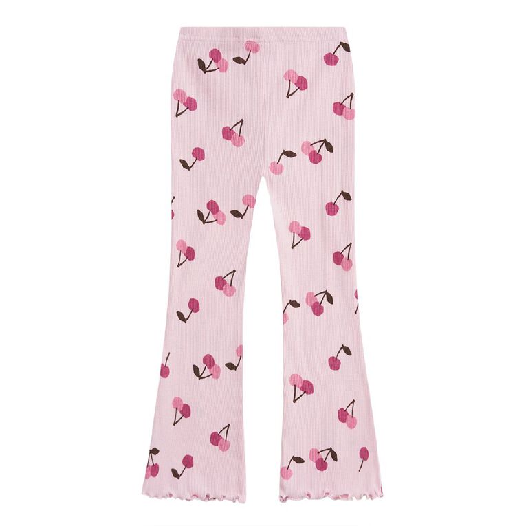 Young Original Toddler Girls' Flare Rib Leggings, Pink Light, hi-res
