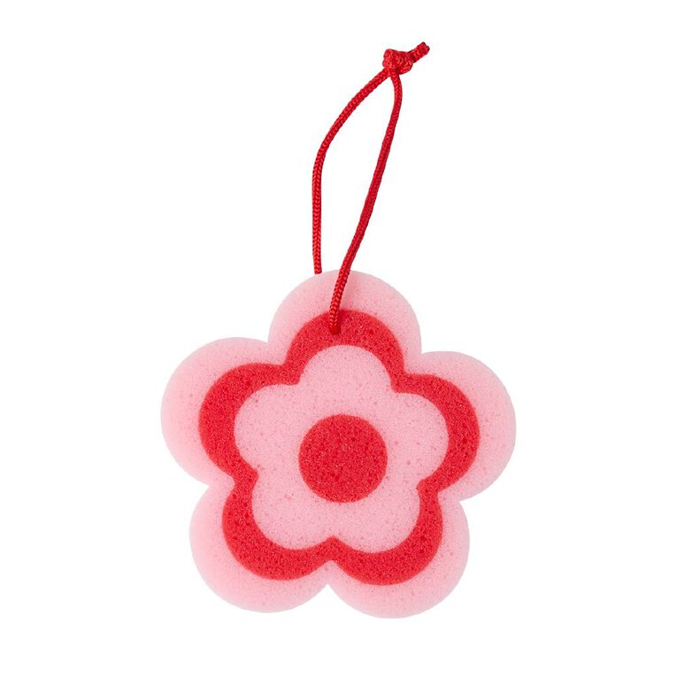 Poppi Flower Bath Sponge Pink, , hi-res