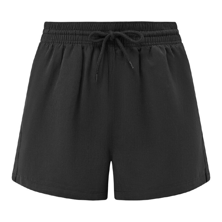 H&H Women's Short Suede Boardshorts, Black, hi-res