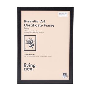 Living & Co Essential Certificate Frame A4 Black