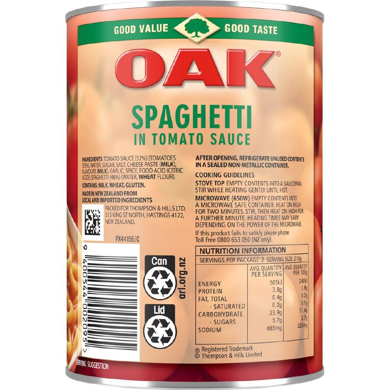 Oak Spaghetti 420g, , hi-res