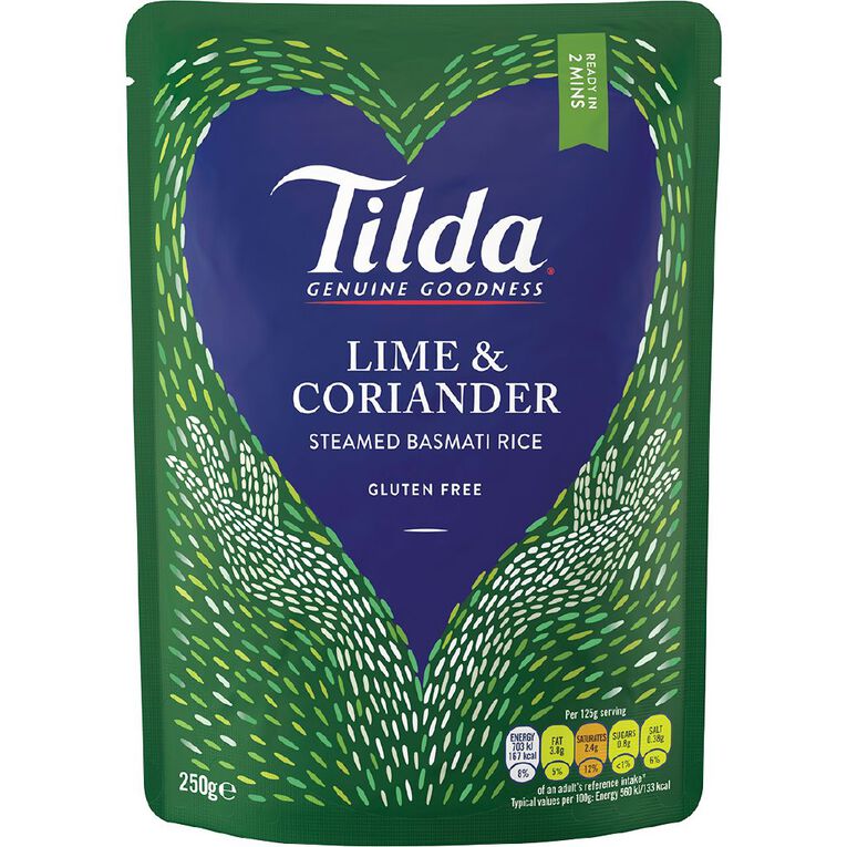 Tilda Steamed Rice Lime & Coriander 250g