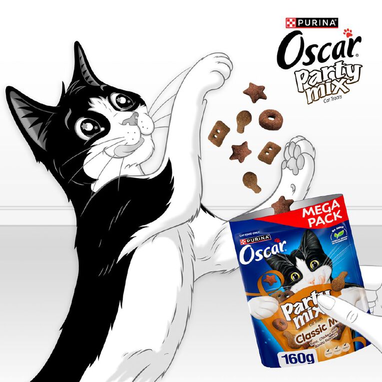 Oscar Party Mix Classics Cat Treats 160g, , hi-res