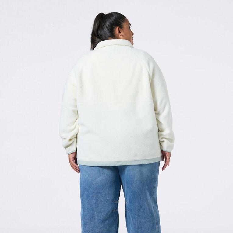 H&H Curve Women's Long Sleeve Polar Fleece, Cream, hi-res
