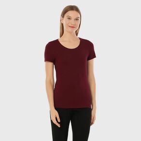 H&H Essentials Women's Short Sleeve Stretch Scoop Neck Tee